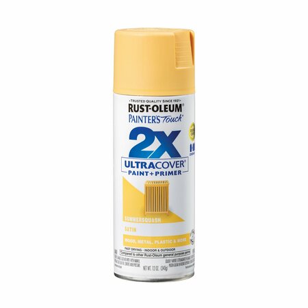 Rust-Oleum Spray Paint, Summer Squash, Satin, 12 Oz 334079